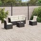 5 Piece Garden Sofa Set With Cushions Poly Rattan