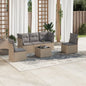5 Piece Garden Sofa Set With Cushions Poly Rattan