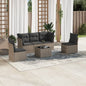 5 Piece Garden Sofa Set With Cushions Poly Rattan
