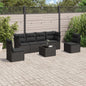 6 Piece Garden Sofa Set With Cushions Poly Rattan