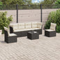 6 Piece Garden Sofa Set With Cushions Poly Rattan