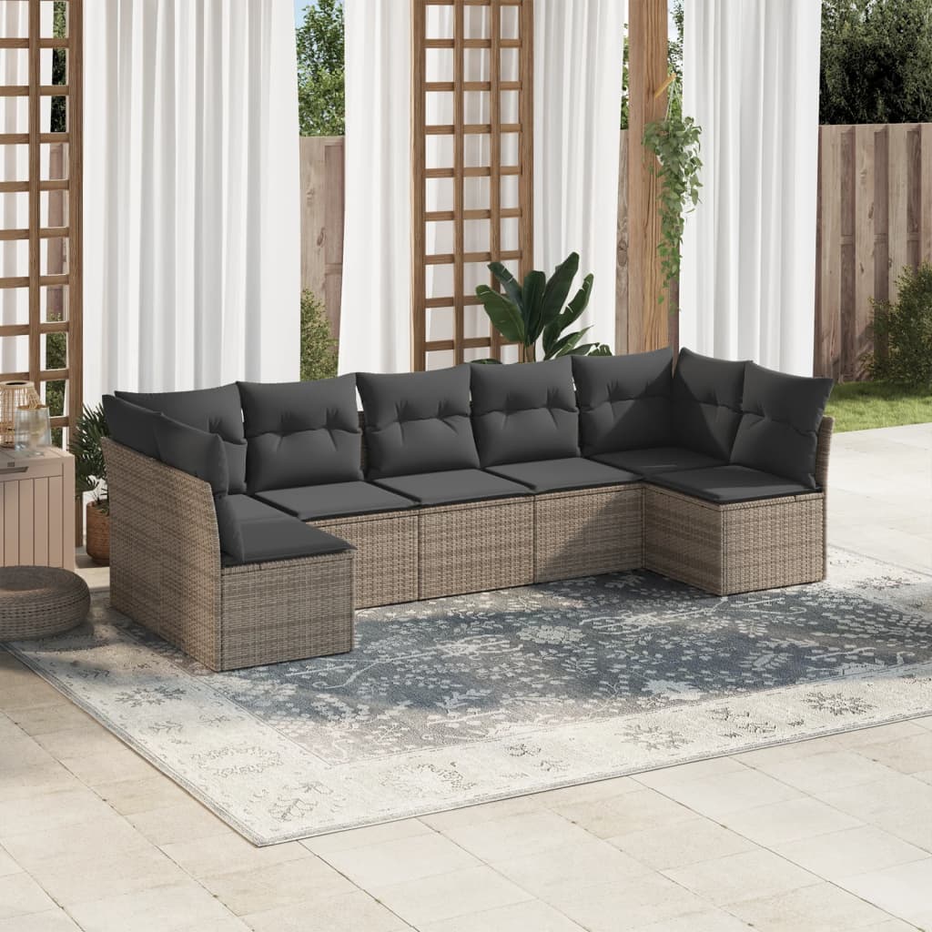 8 Piece Garden Sofa Set With Cushions Poly Rattan