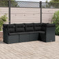 6 Piece Garden Sofa Set With Cushions Poly Rattan
