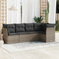 6 Piece Garden Sofa Set With Cushions Poly Rattan