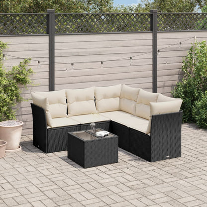 5 Piece Garden Sofa Set With Cushions Poly Rattan