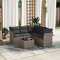 5 Piece Garden Sofa Set With Cushions Poly Rattan