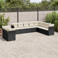 11 Piece Garden Sofa Set With Cushions Poly Rattan