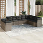 11 Piece Garden Sofa Set With Cushions Poly Rattan