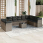 11 Piece Garden Sofa Set With Cushions Poly Rattan