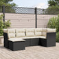6 Piece Garden Sofa Set With Cushions Poly Rattan