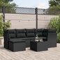 6 Piece Garden Sofa Set With Cushions Poly Rattan