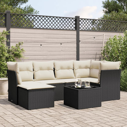 6 Piece Garden Sofa Set With Cushions Poly Rattan