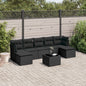 7 Piece Garden Sofa Set With Cushions Poly Rattan
