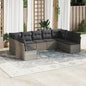 9 Piece Garden Sofa Set With Cushions Poly Rattan