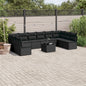 10 Piece Garden Sofa Set With Cushions Poly Rattan