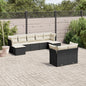 9 Piece Garden Sofa Set With Cushions Poly Rattan
