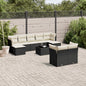 9 Piece Garden Sofa Set With Cushions Poly Rattan