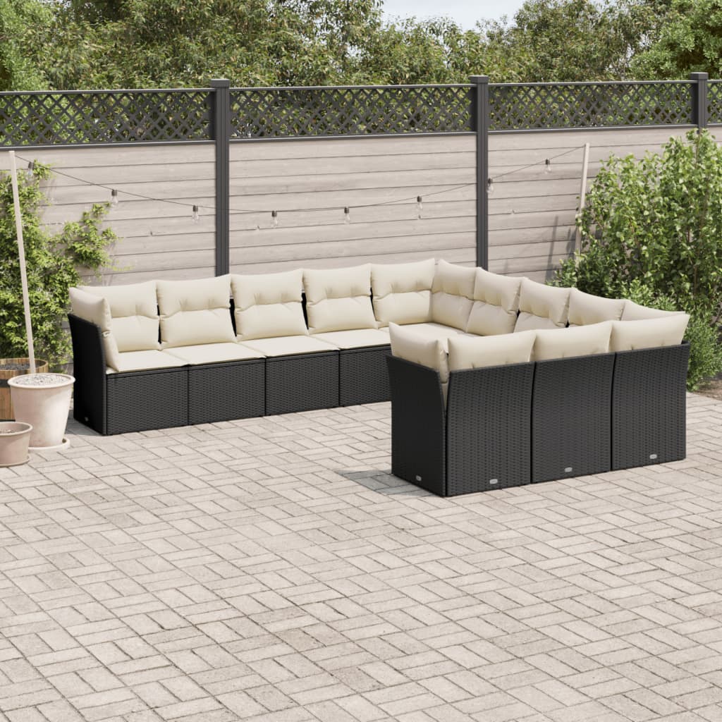 12 Piece Garden Sofa Set With Cushions Poly Rattan