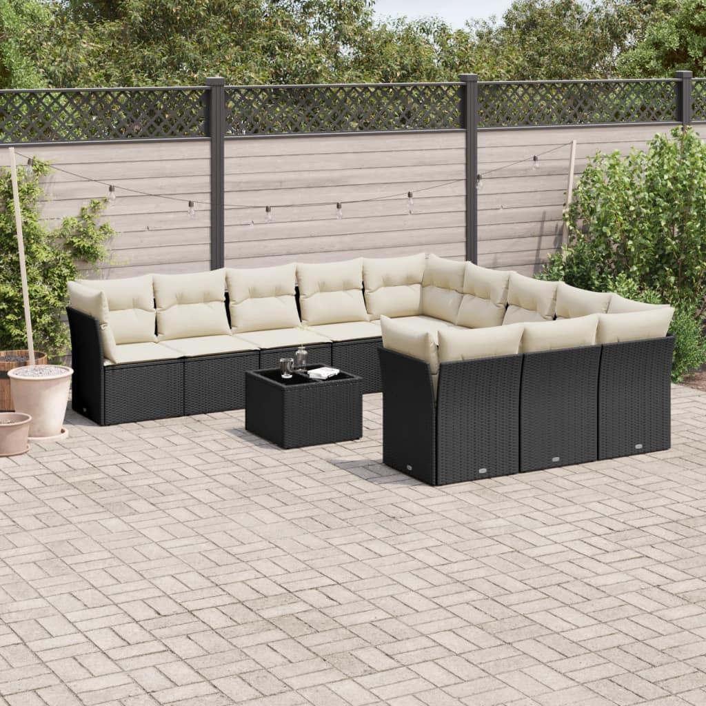 12 Piece Garden Sofa Set With Cushions Poly Rattan