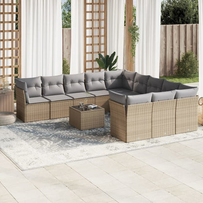 12 Piece Garden Sofa Set With Cushions Poly Rattan