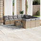 12 Piece Garden Sofa Set With Cushions Poly Rattan