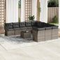 12 Piece Garden Sofa Set With Cushions Poly Rattan
