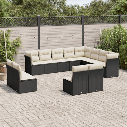 12 Piece Garden Sofa Set With Cushions Poly Rattan