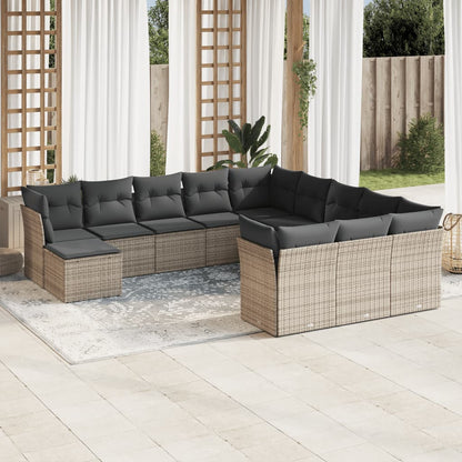 13 Piece Garden Sofa Set With Cushions Poly Rattan