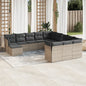 13 Piece Garden Sofa Set With Cushions Poly Rattan