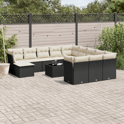 13 Piece Garden Sofa Set With Cushions Poly Rattan