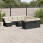 13 Piece Garden Sofa Set With Cushions Poly Rattan