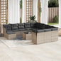13 Piece Garden Sofa Set With Cushions Poly Rattan