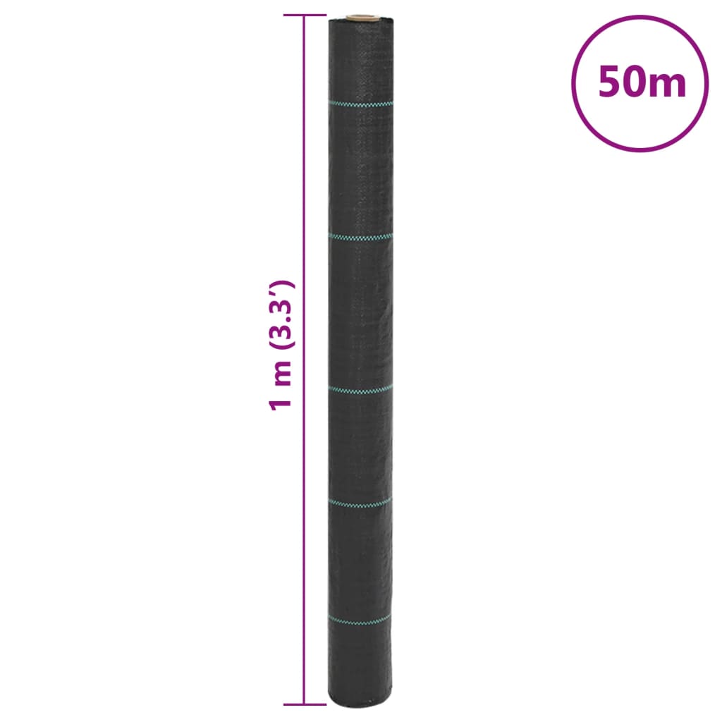 Weed Membrane Black 1X50 M Pp