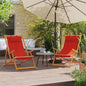 Folding Beach Chair Fabric And Wooden Frame