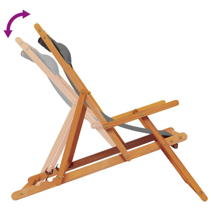 Folding Beach Chairs 2 Pcs Fabric