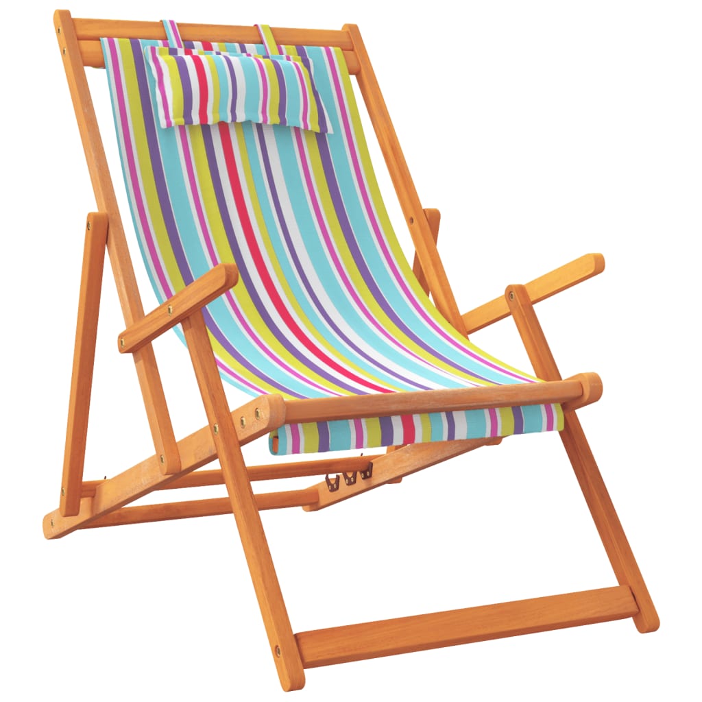 Folding Beach Chairs 2 Pcs Fabric