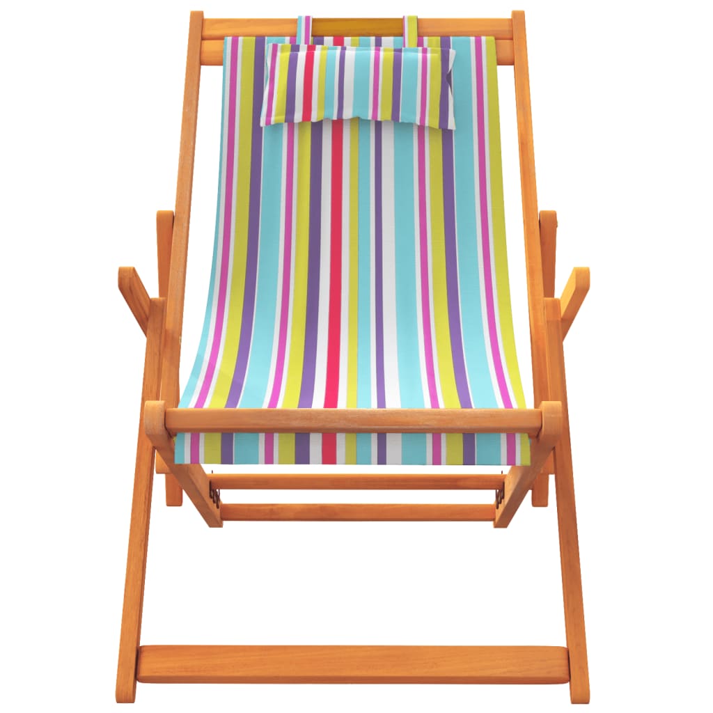 Folding Beach Chairs 2 Pcs Fabric