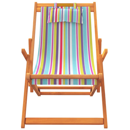 Folding Beach Chairs 2 Pcs Fabric