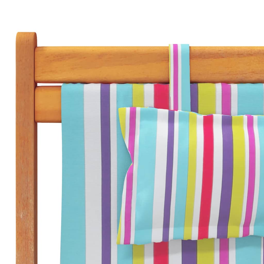 Folding Beach Chairs 2 Pcs Fabric