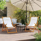Folding Beach Chair Fabric And Wooden Frame