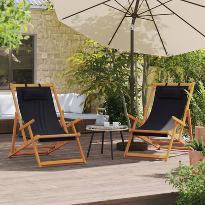 Folding Beach Chair Fabric And Wooden Frame
