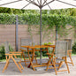 Reclining Garden Chairs 4 Pcs Poly Rattan And Solid Wood