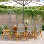 Reclining Garden Chairs 4 Pcs Poly Rattan And Solid Wood