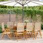 Reclining Garden Chairs 4 Pcs Poly Rattan And Solid Wood