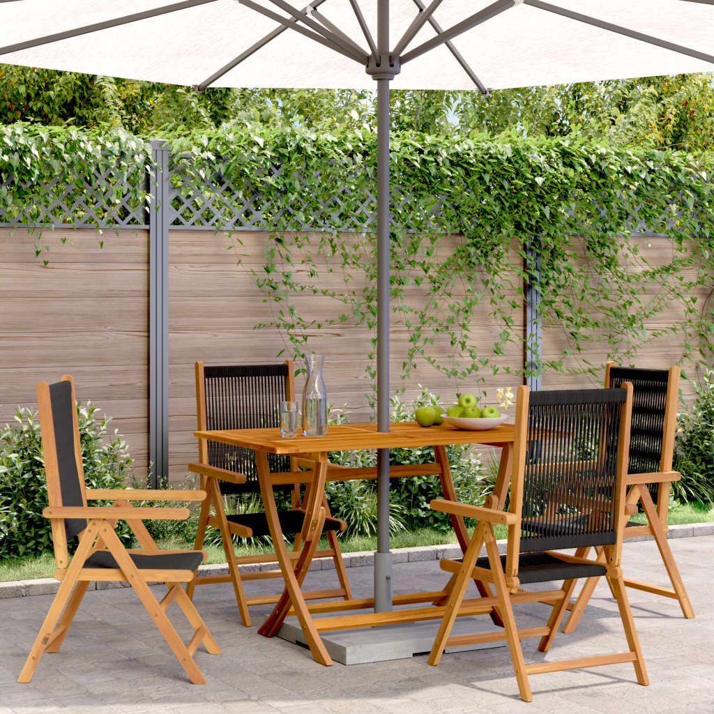 Garden Chairs 2 Pcs Solid Wood Acacia And Polypropylene