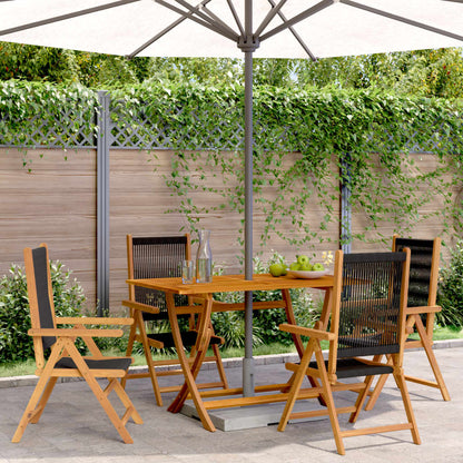 Garden Chairs 2 Pcs Solid Wood Acacia And Polypropylene