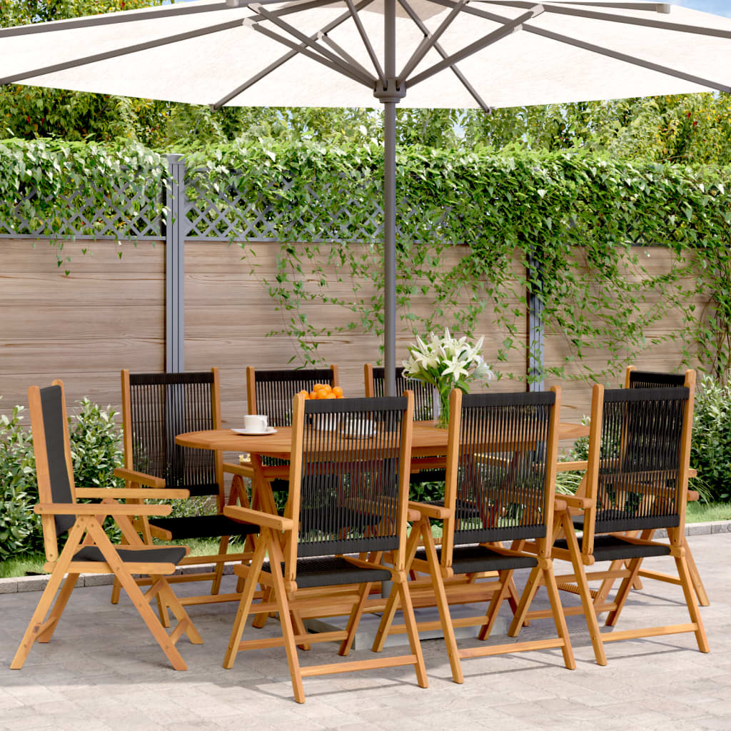 Garden Chairs 2 Pcs Solid Wood Acacia And Polypropylene