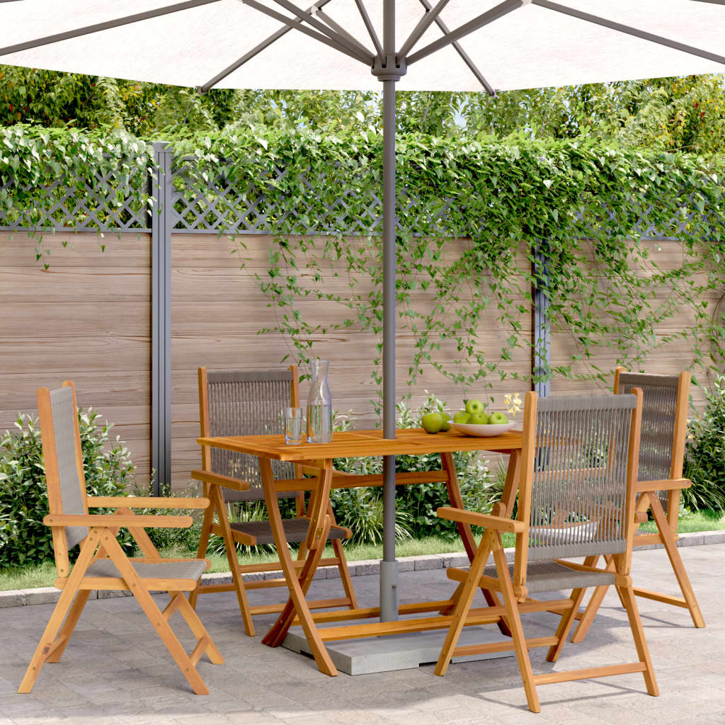 Garden Chairs 2 Pcs Solid Wood Acacia And Polypropylene