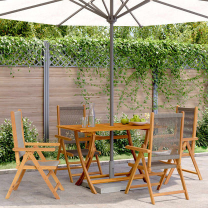 Garden Chairs 2 Pcs Solid Wood Acacia And Polypropylene