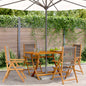 Garden Chairs 2 Pcs Solid Wood Acacia And Polypropylene